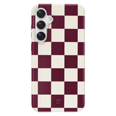 Burgundy Vibe Checker Samsung Case