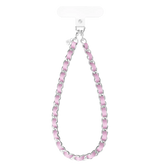 Pink Leather Chain Phone Charm