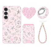 Pink Coastal Seashells Samsung Bundle Set
