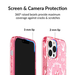 Playboy Pink Bunny Glitter iPhone Case