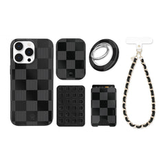 Noir Vibe Checkered iPhone Bundle Set