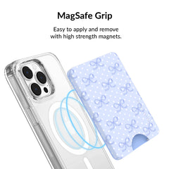 Lovely Blue Bows MagSafe Wallet