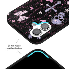 Pretty Punk Skulls iPhone Case
