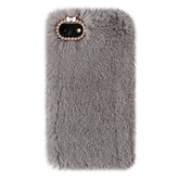 Gray Faux Fur iPhone Case