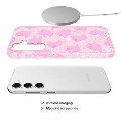 Ghosted Pink Glitter Samsung Case