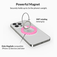 Hot Pink Leopard MagSafe Grip Ring