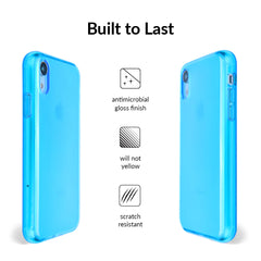Neon Blue Clear iPhone Case