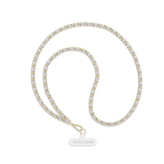 Silver Leather Chain Phone Crossbody Strap