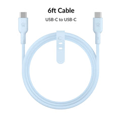 Whisper Blue Fast Charging Cable, 6ft USB-C