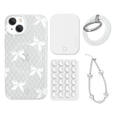 Vintage Lace Bows iPhone Bundle Set - Grip