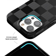 Noir Vibe Checkered iPhone Case