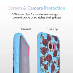 Blue Roses Floral Samsung Galaxy Case