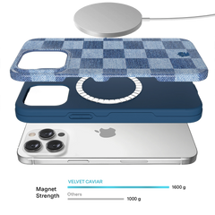 Denim Vibe Checkered iPhone Case
