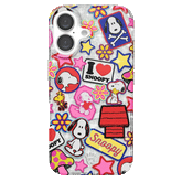 Snoopy Patchwork Glitter iPhone Case