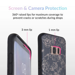 Floral Rose Gold Chrome Samsung Galaxy Case