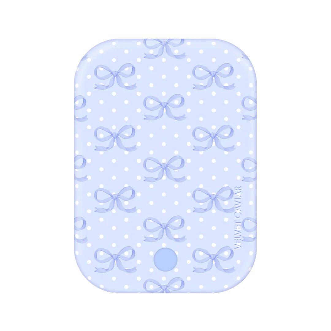 Lovely Blue Bows Portable MagSafe Charger Power Pack