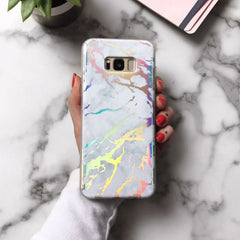 Holo White Marble Samsung Galaxy Case