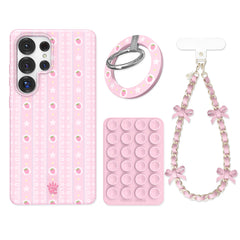 Strawberry Macaron Samsung Bundle Set