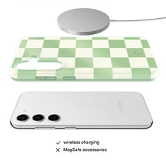 Pistachio Vibe Checkered Samsung Case