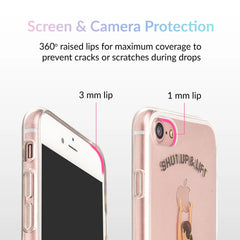 Shut Up & Lift iPhone Case Brown Hair