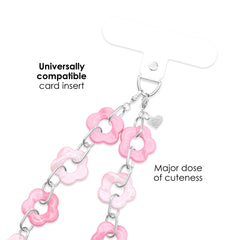 Pink Blossom Chain Phone Charm