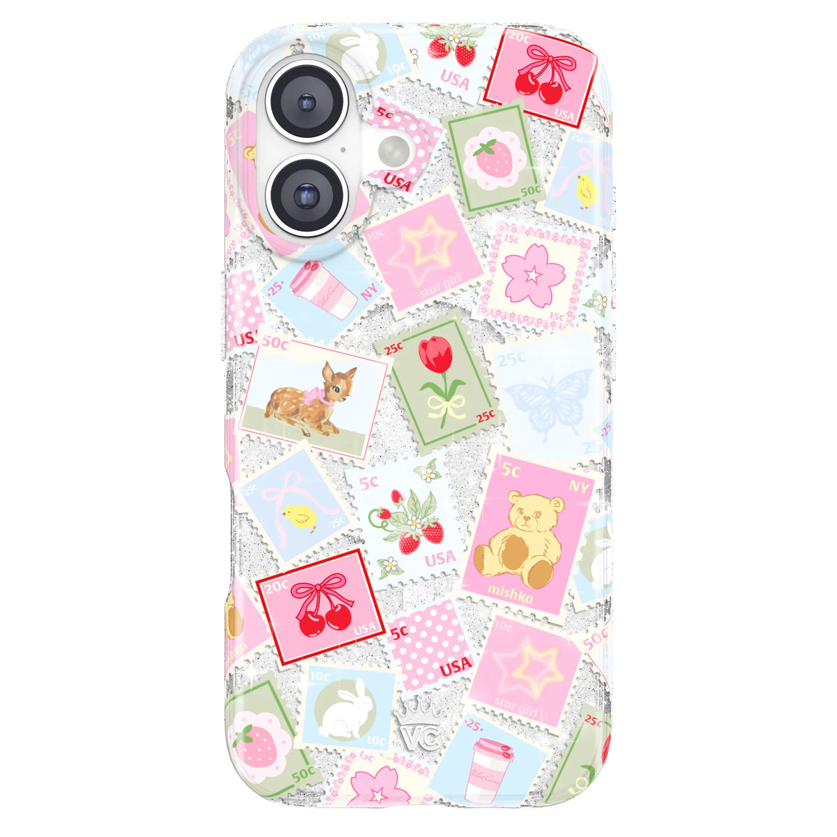 Spring Whimsy Stamps Glitter iPhone Case