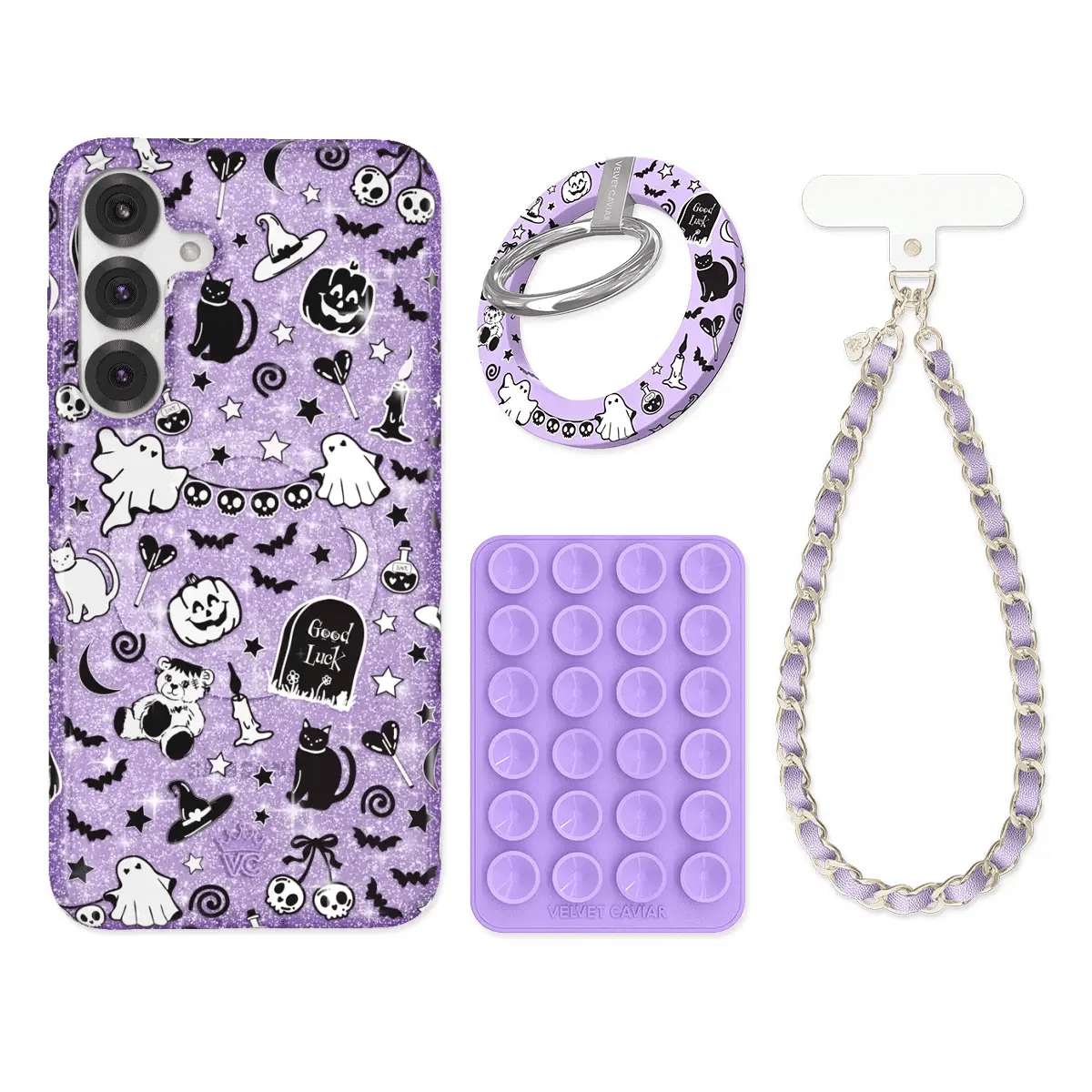 Witchy Lilac Glitter Samsung Bundle Set