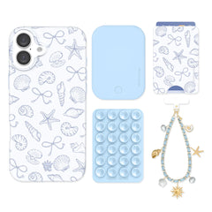 Coastal Seashells iPhone Bundle Set - Wallet