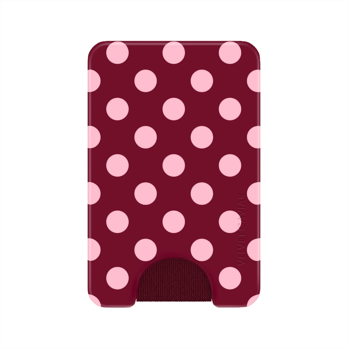 Raspberry Polka Dot MagSafe Wallet