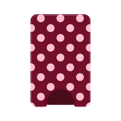 Raspberry Polka Dot MagSafe Wallet