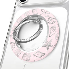 Pink Coastal Seashells MagSafe Grip Ring