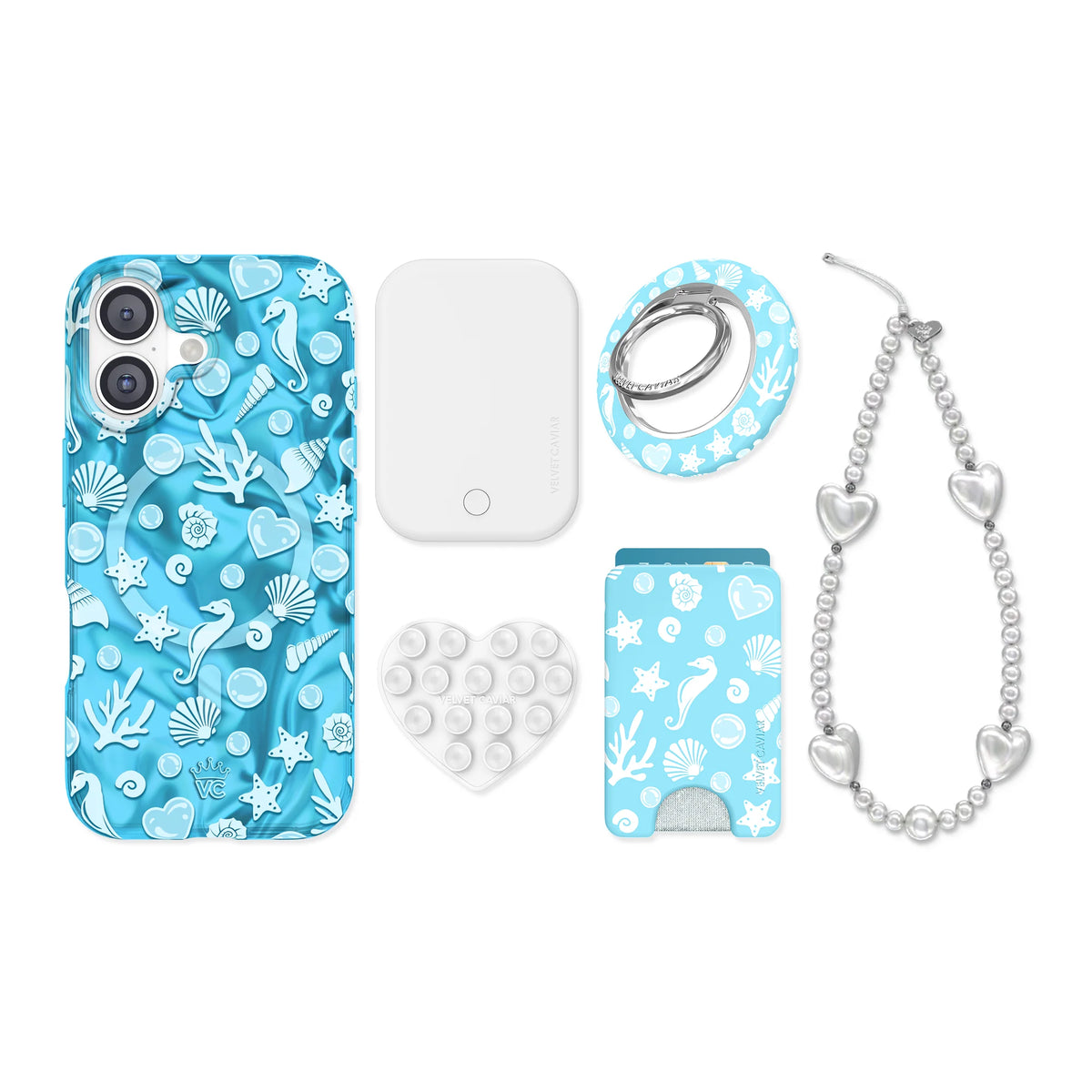 Aquamarine Holo iPhone Bundle Set