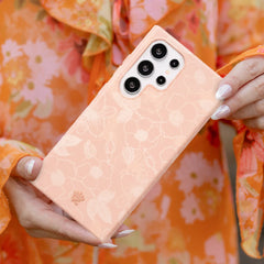 Peach Blossom Floral Samsung Case