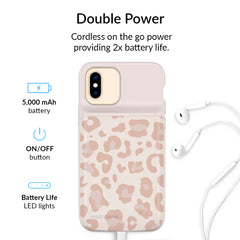 Blush Leopard iPhone Charging Case