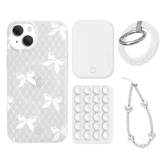 Vintage Lace Bows iPhone Bundle Set - Grip