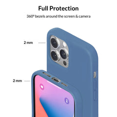 Linen Blue Silicone iPhone Case