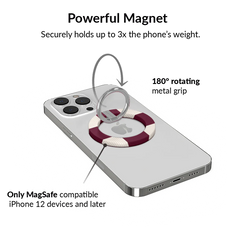 Burgundy Vibe Checker MagSafe Grip Ring
