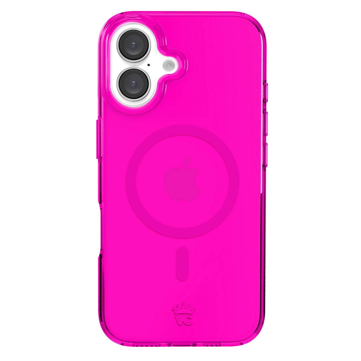 Neon Pink Clear iPhone Case