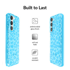 Aqua Blue Leopard Samsung Case