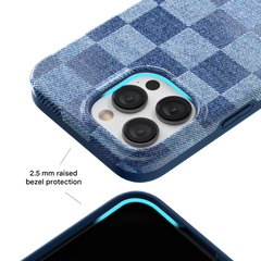 Denim Vibe Checkered iPhone Case